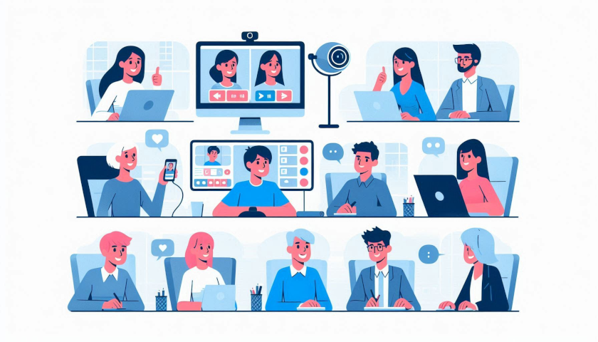 Illustration d&rsquo;une visioconférence