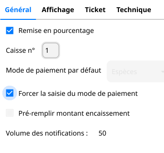 Paramètre pour forcer la saisie d&rsquo;un mode de paiement