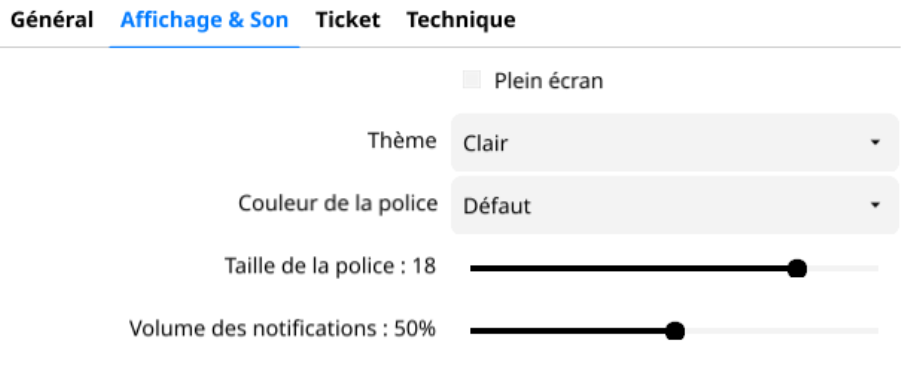 Paramétrage du volume des notifications