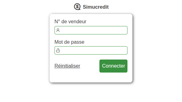La page de connexion des vendeurs